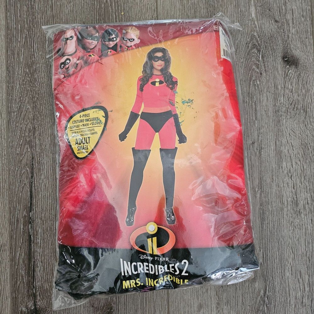 Disney Pixar Incredibles Mrs Incredible Bodysuit Character Costume Womens S 2-4